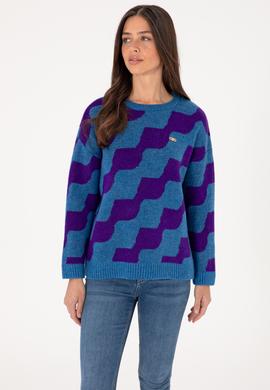 Kadın İndigo Kazak - 50293119005