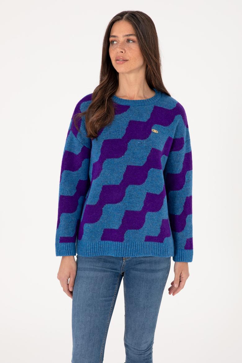 Kadın İndigo Kazak - 50293119005