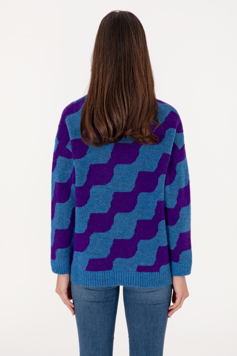 Kadın İndigo Kazak - 50293119005