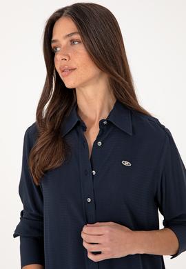 Kadın Lacivert Uzun Kollu Gömlek - 50299506013