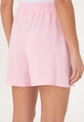 Kadın Açık Pembe Modal Karışımlı Örme Şort - 50306735027