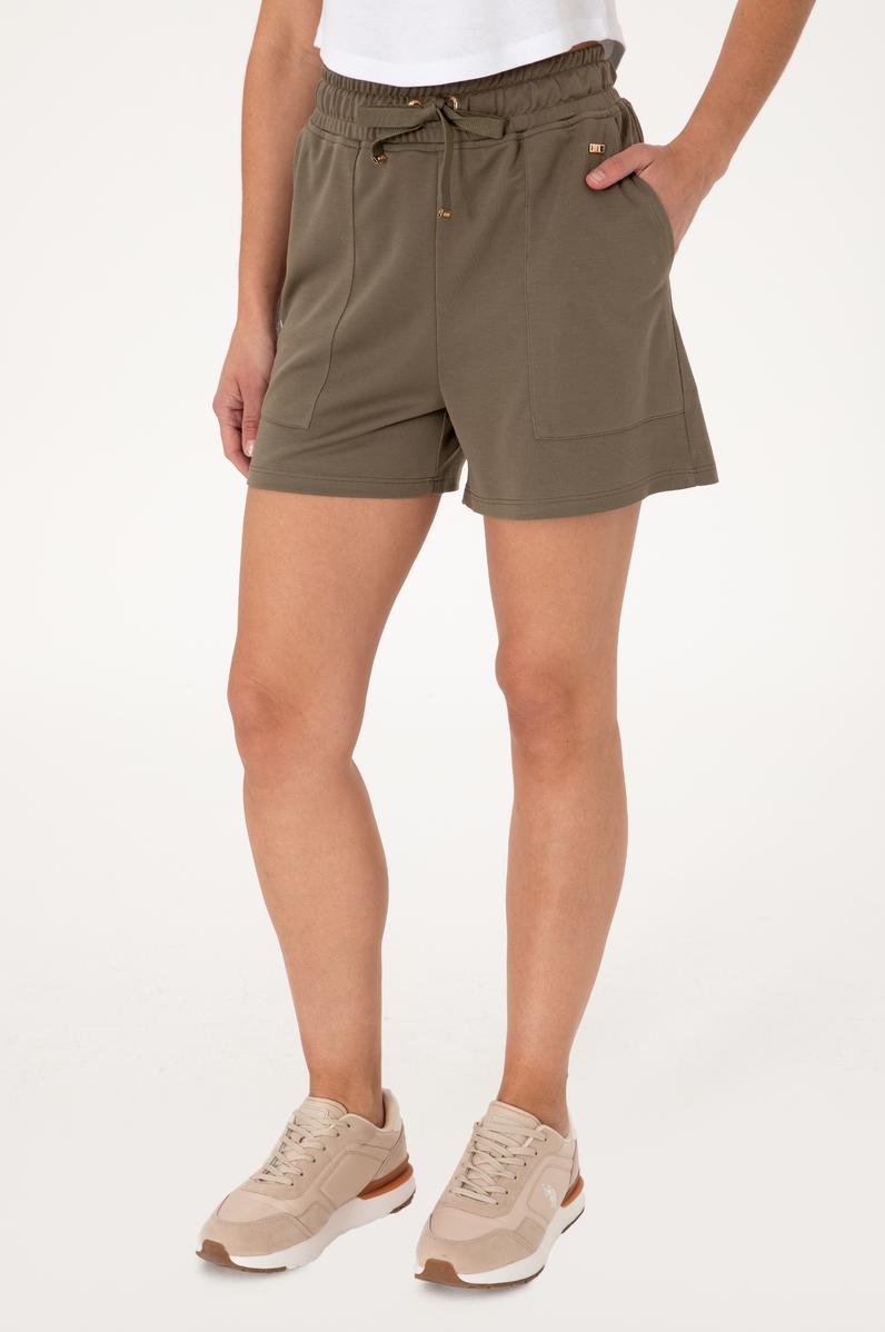 Kadın Vizon Modal Karışımlı Örme Şort