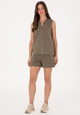 Kadın Vizon Modal Karışımlı Örme Şort - 50306735024