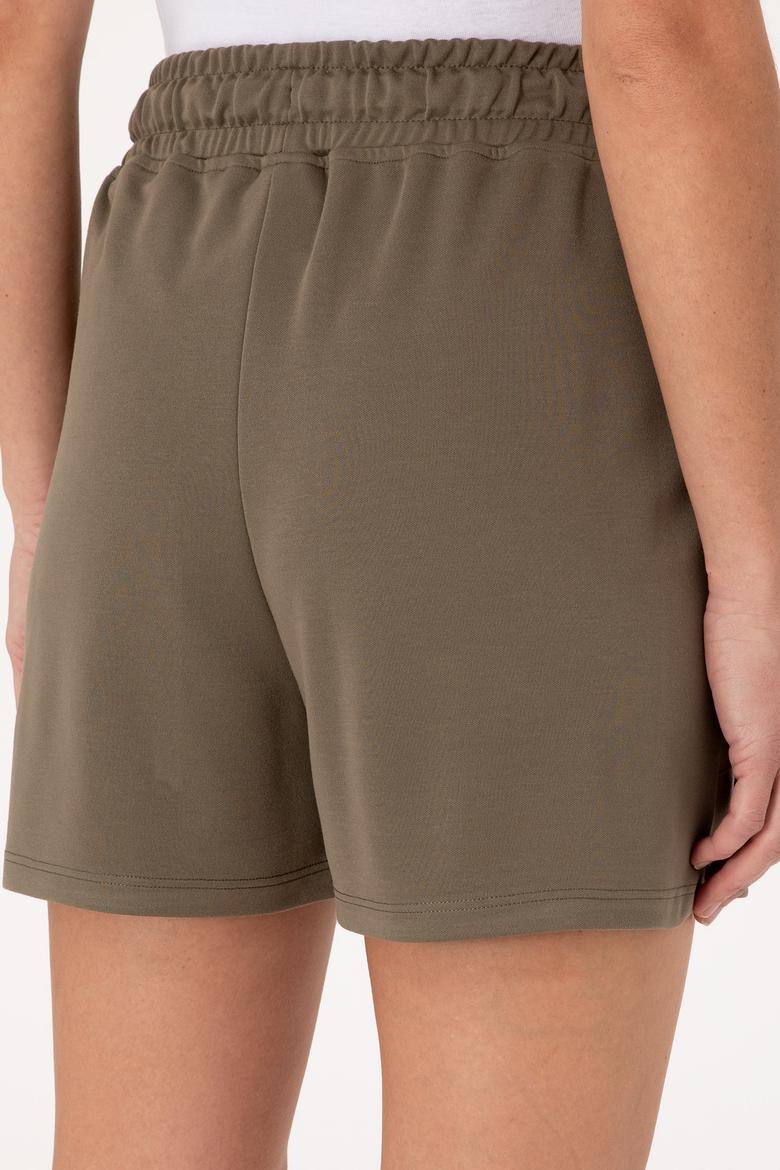 Kadın Vizon Modal Karışımlı Örme Şort - 50306735024