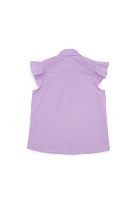 Kız Çocuk Lila Fırfır Kol Detaylı Pamuk Gömlek - 50306617008
