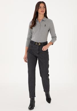 Kadın Gri Melanj Basic Sweatshirt - 50289541041