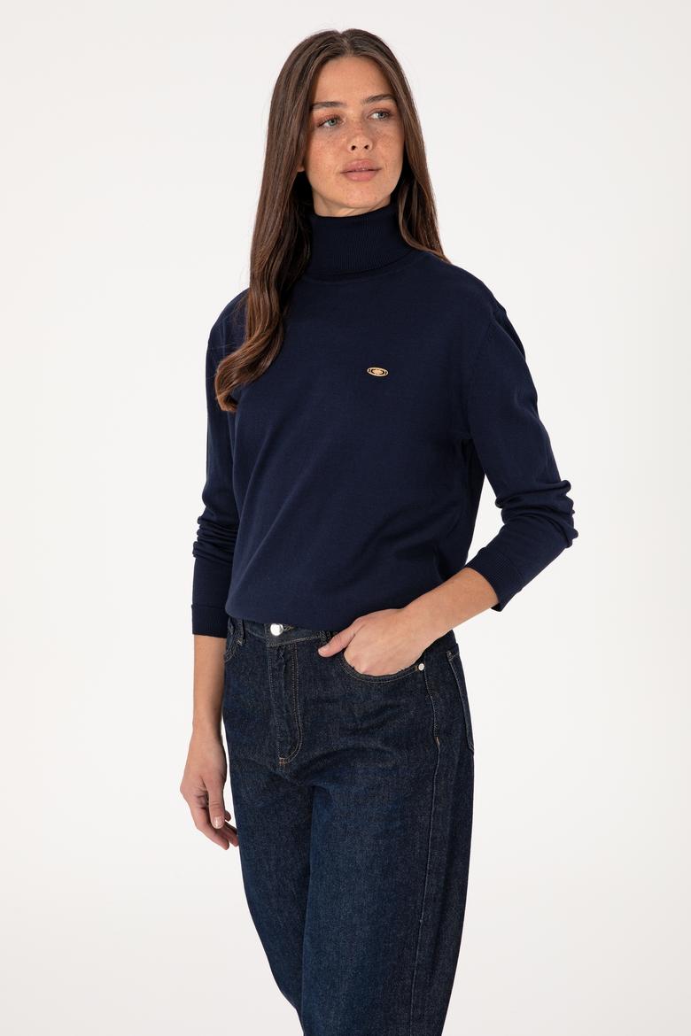 Kadın Lacivert Basic Kazak - 50288974054