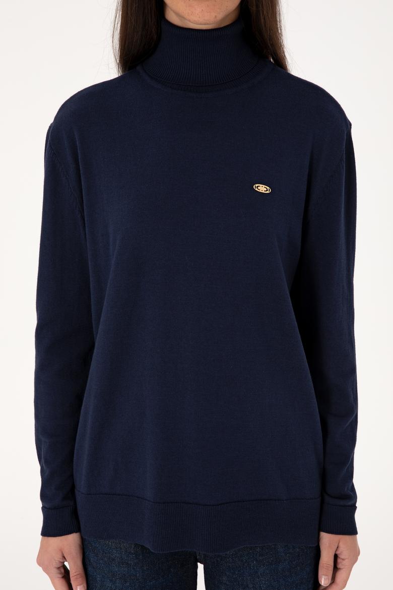 Kadın Lacivert Basic Kazak - 50288974054