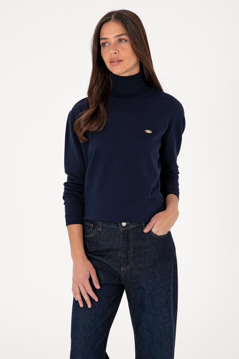 Kadın Lacivert Basic Kazak