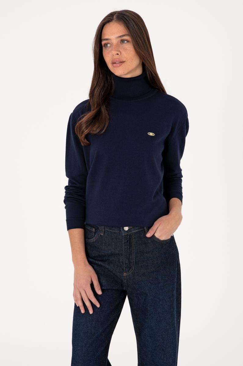 Kadın Lacivert Basic Kazak