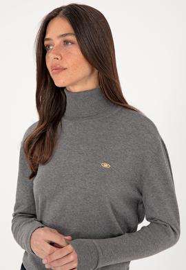 Kadın Gri Melanj Basic Kazak - 50288974083