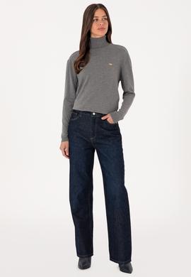 Kadın Gri Melanj Basic Kazak - 50288974083