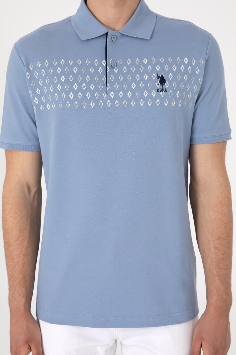 Erkek Regular Fit Polo Yaka Mavi Tişört - 50306798018