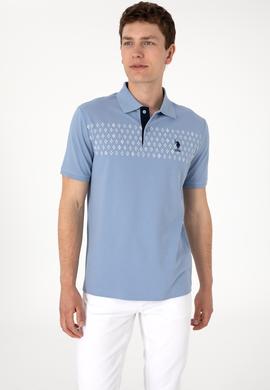 Erkek Regular Fit Polo Yaka Mavi Tişört - 50306798018