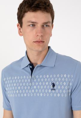 Erkek Regular Fit Polo Yaka Mavi Tişört - 50306798018