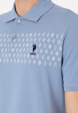 Erkek Regular Fit Polo Yaka Mavi Tişört - 50306798018