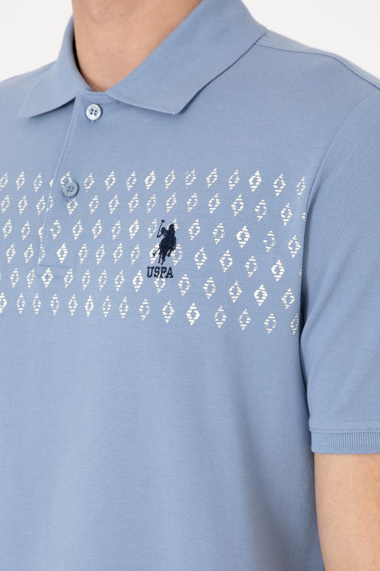 Erkek Regular Fit Polo Yaka Mavi Tişört - 50306798018