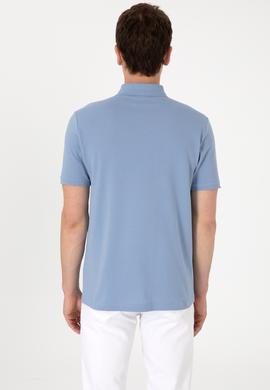 Erkek Regular Fit Polo Yaka Mavi Tişört - 50306798018