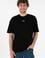 Erkek Comfort Fit Bisiklet Yaka Siyah Tişört