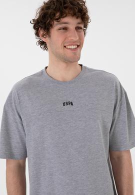 Erkek Comfort Fit Bisiklet Yaka Gri Melanj Tişört - 50306017036