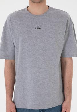 Erkek Comfort Fit Bisiklet Yaka Gri Melanj Tişört - 50306017036