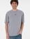 Erkek Comfort Fit Bisiklet Yaka Gri Melanj Tişört
