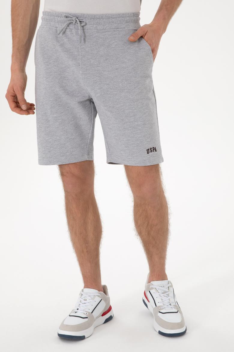 Erkek Gri Melanj Örme Şort - 50305933018