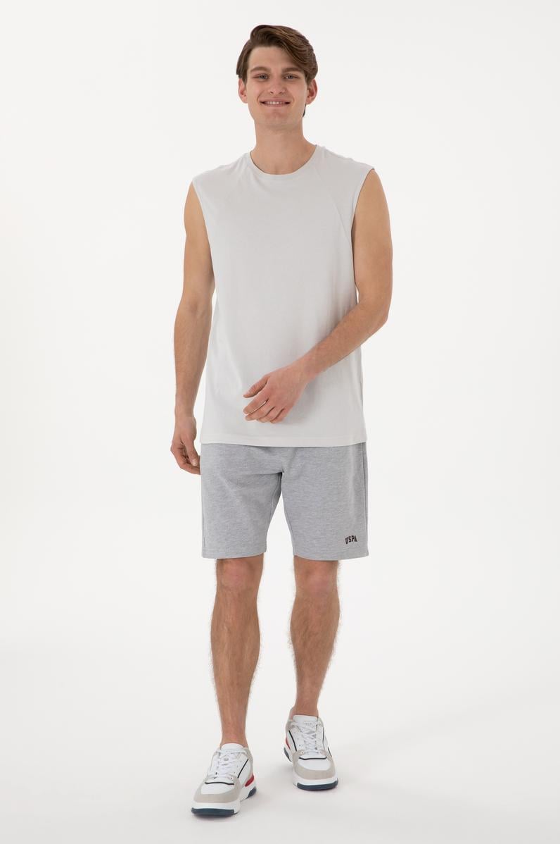 Erkek Gri Melanj Örme Şort