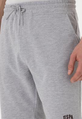 Erkek Gri Melanj Örme Şort - 50305933018