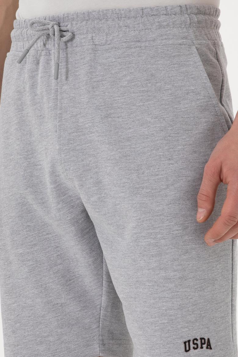 Erkek Gri Melanj Örme Şort - 50305933018