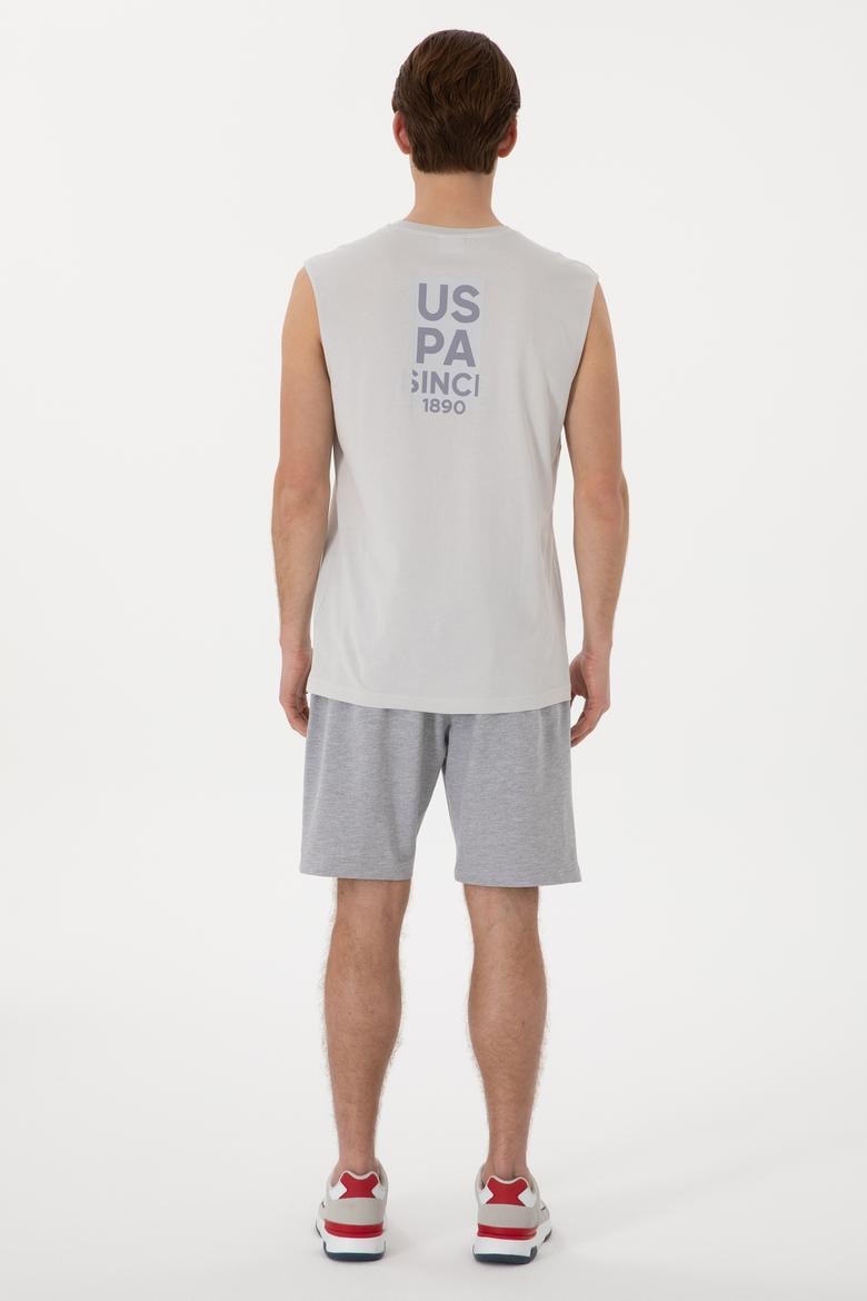 Erkek Gri Melanj Örme Şort - 50305933018