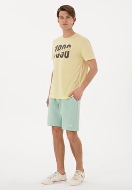 Erkek Su Yeşili Örme Şort - 50305933108