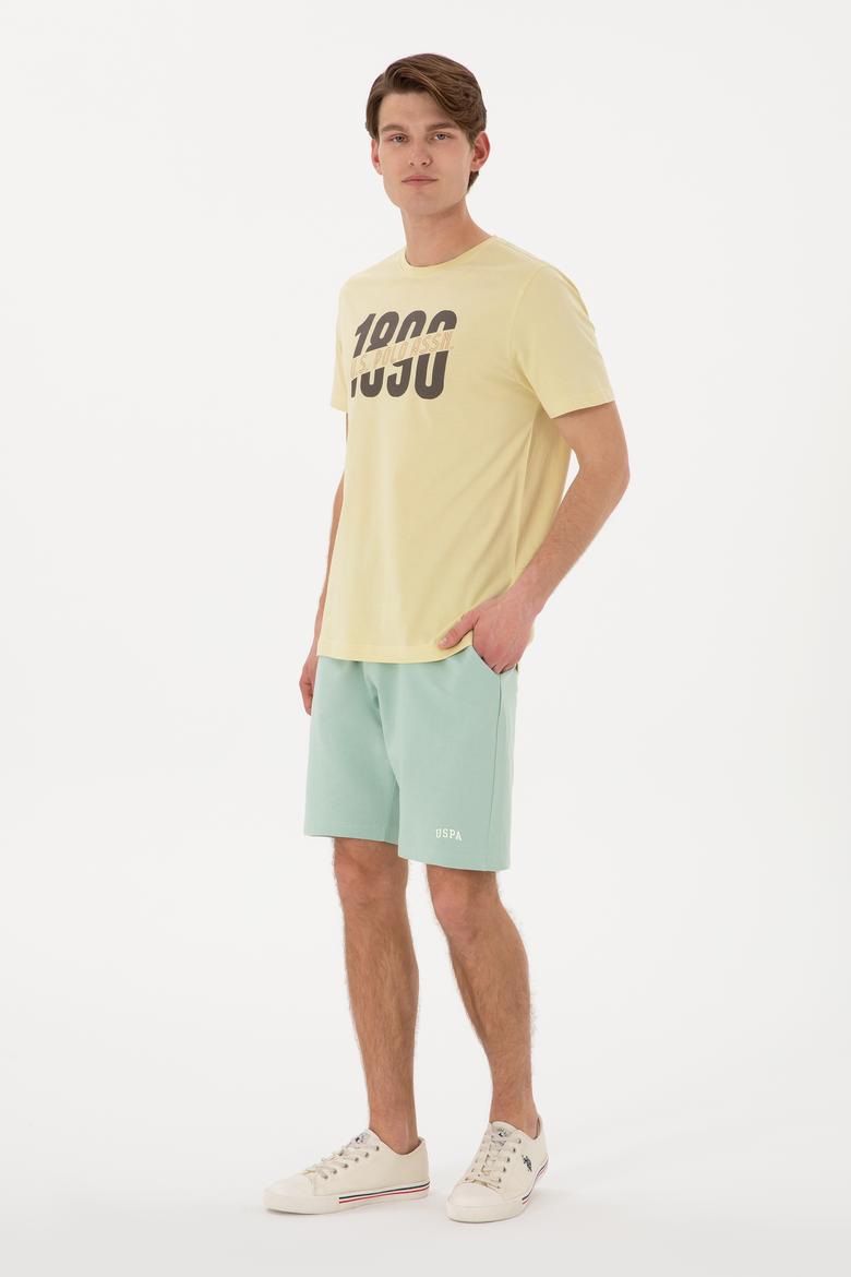 Erkek Su Yeşili Örme Şort - 50305933108