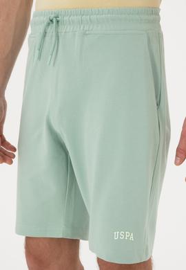 Erkek Su Yeşili Örme Şort - 50305933108