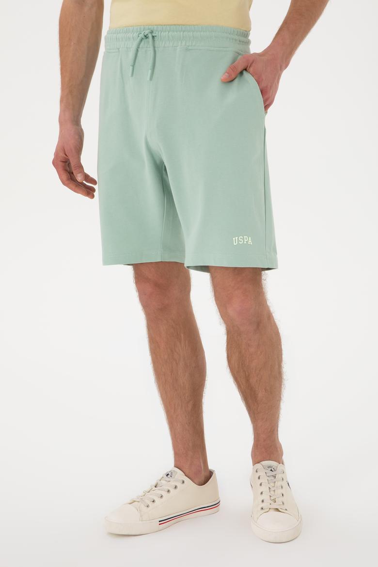 Erkek Su Yeşili Örme Şort - 50305933108