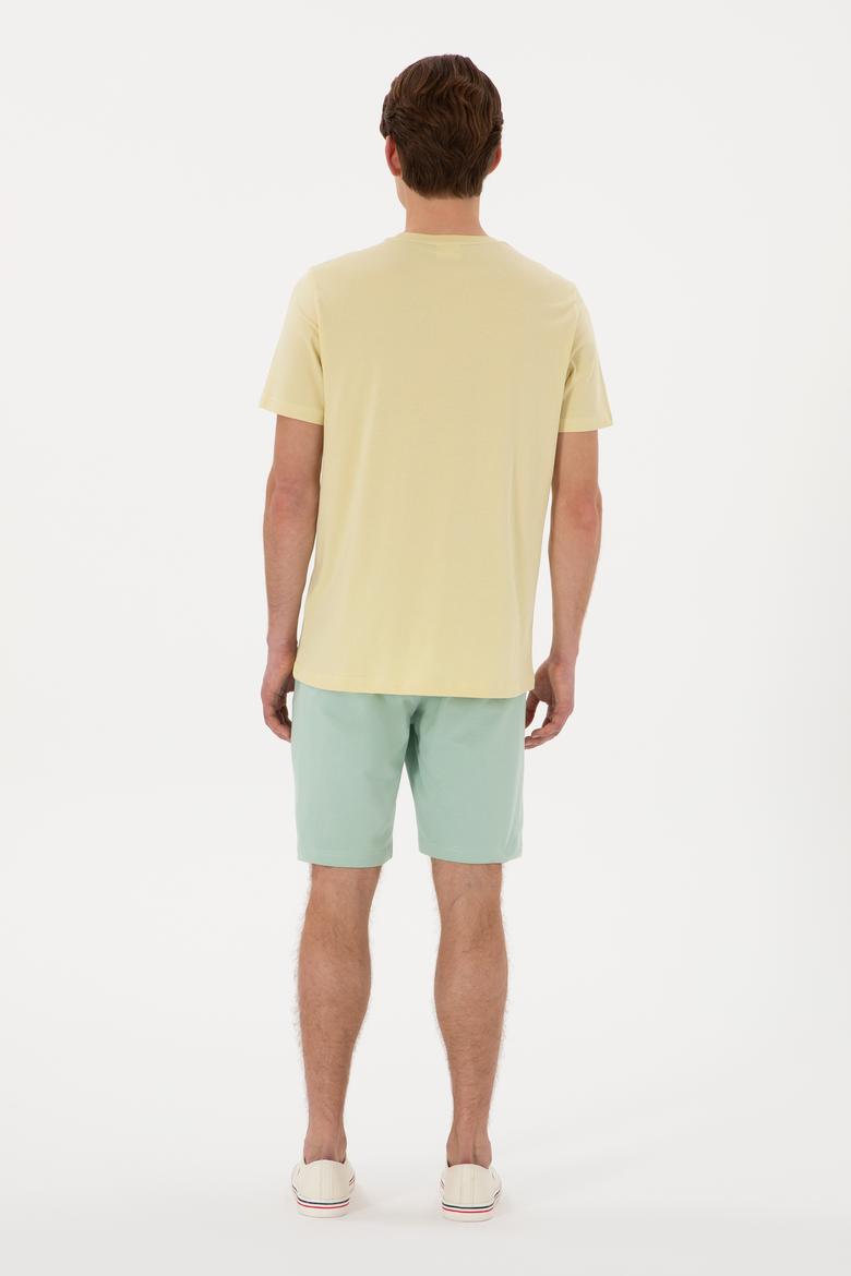 Erkek Su Yeşili Örme Şort - 50305933108