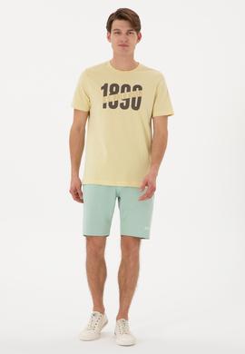 Erkek Su Yeşili Örme Şort - 50305933108