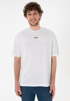 Erkek Comfort Fit Bisiklet Yaka Beyaz Tişört - 50306017018