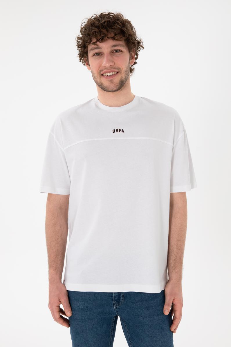 Erkek Comfort Fit Bisiklet Yaka Beyaz Tişört