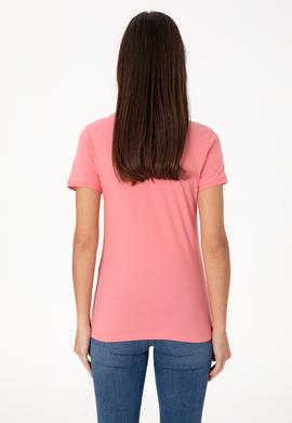 Kadın Pembe Basic Tişört - 50300896106