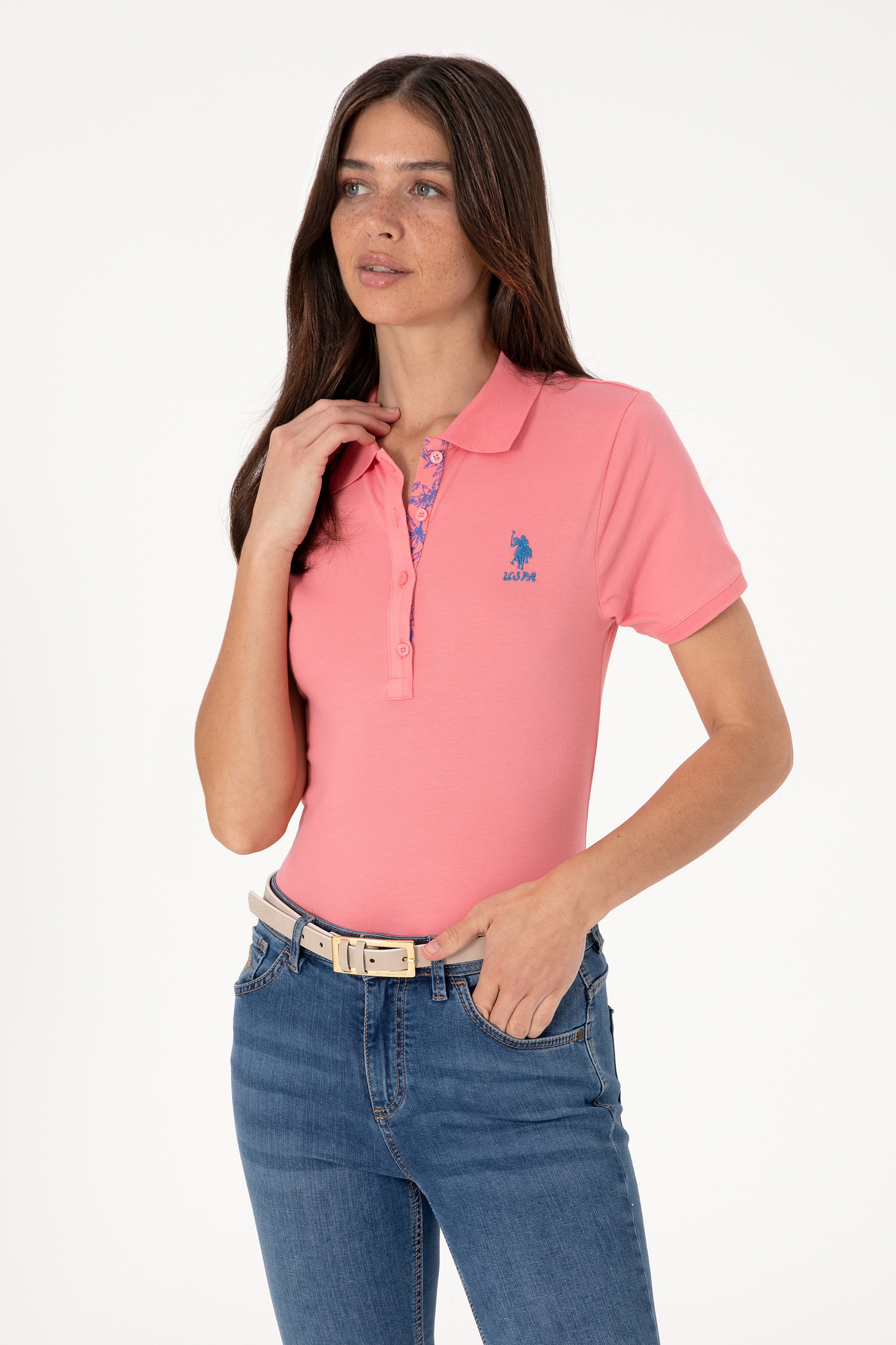 Kadın Pembe Basic Tişört - Image 1