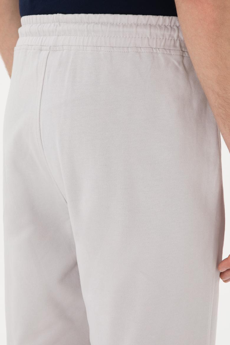 Erkek Açık Gri Örme Şort - 50305933088