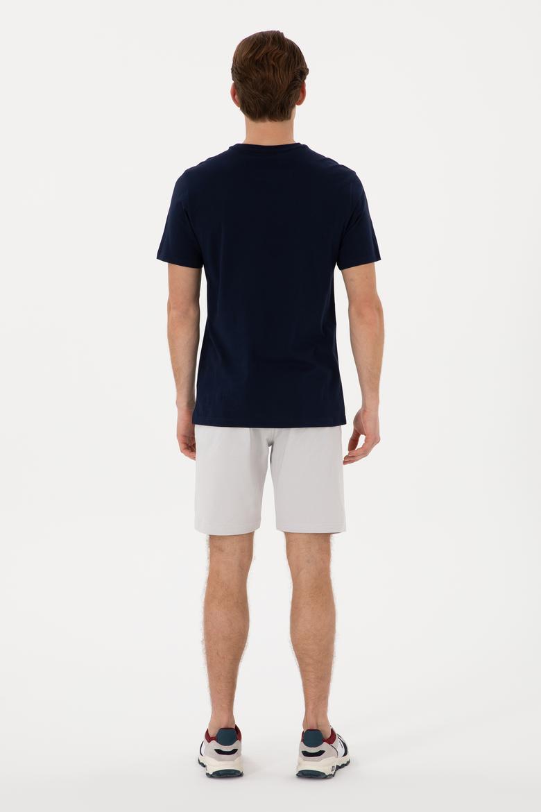 Erkek Açık Gri Örme Şort - 50305933088