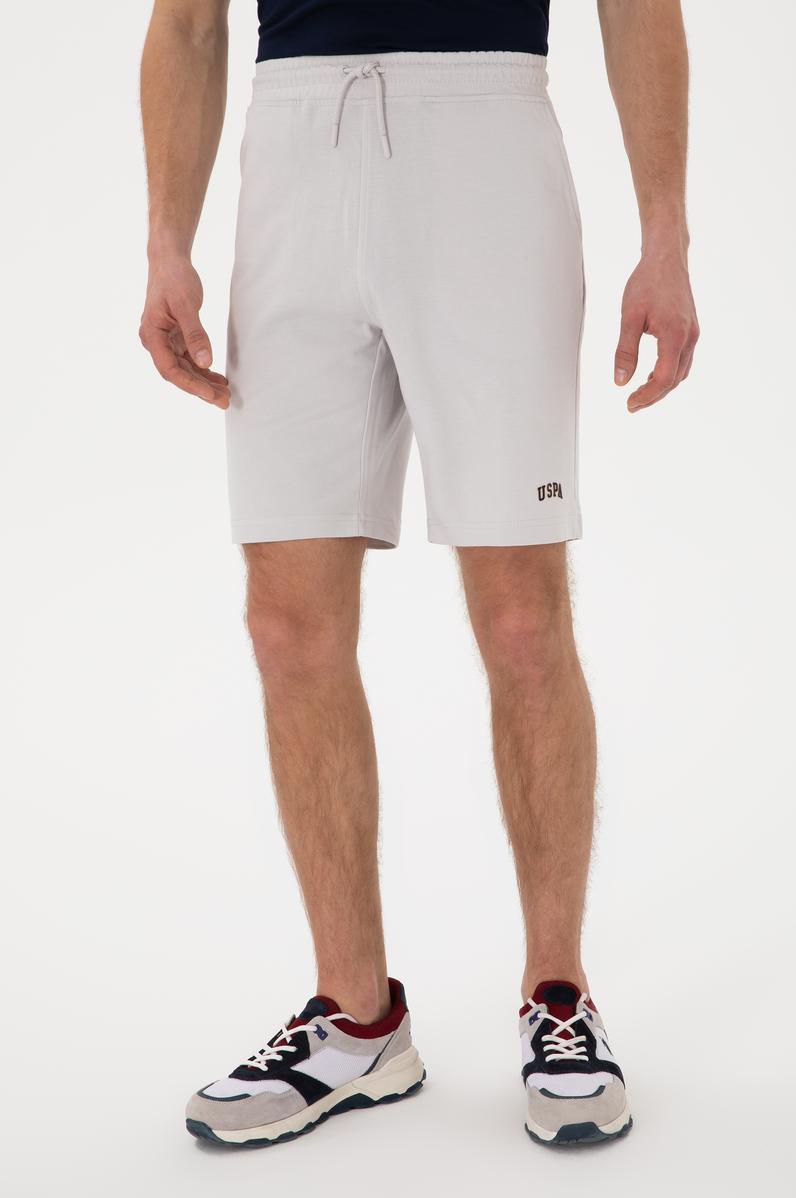 Erkek Açık Gri Örme Şort