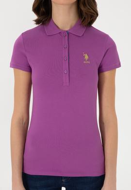 Kadın Mor Basic Tişört - 50280065203