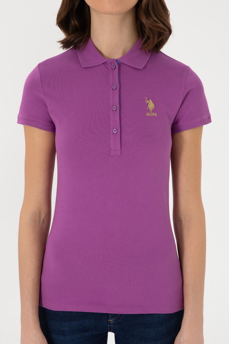 Kadın Mor Basic Tişört - 50280065203