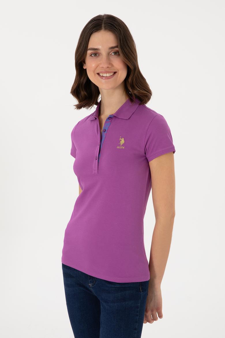 Kadın Mor Basic Tişört - 50280065203