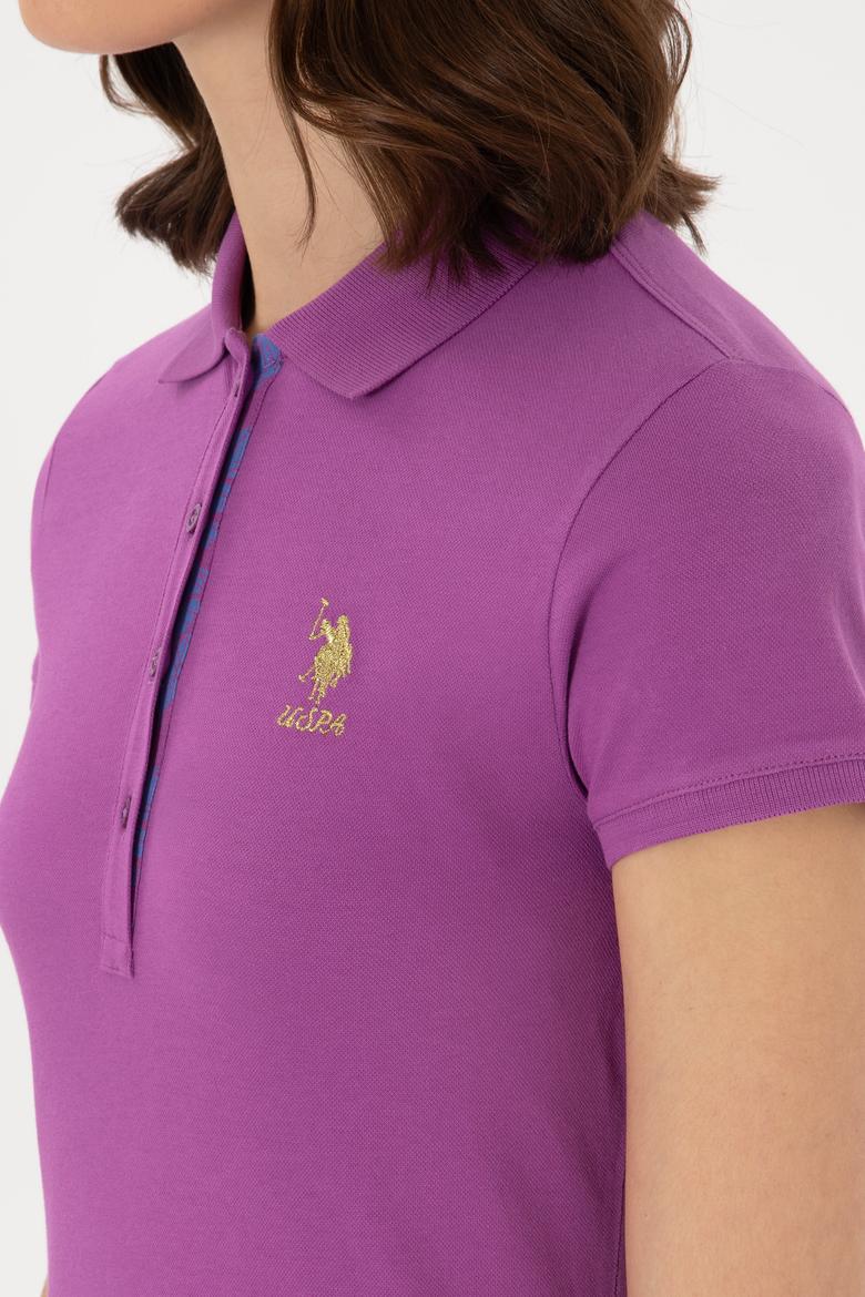 Kadın Mor Basic Tişört - 50280065203