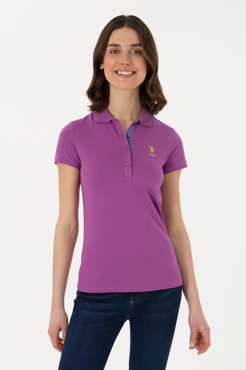 Kadın Mor Basic Tişört