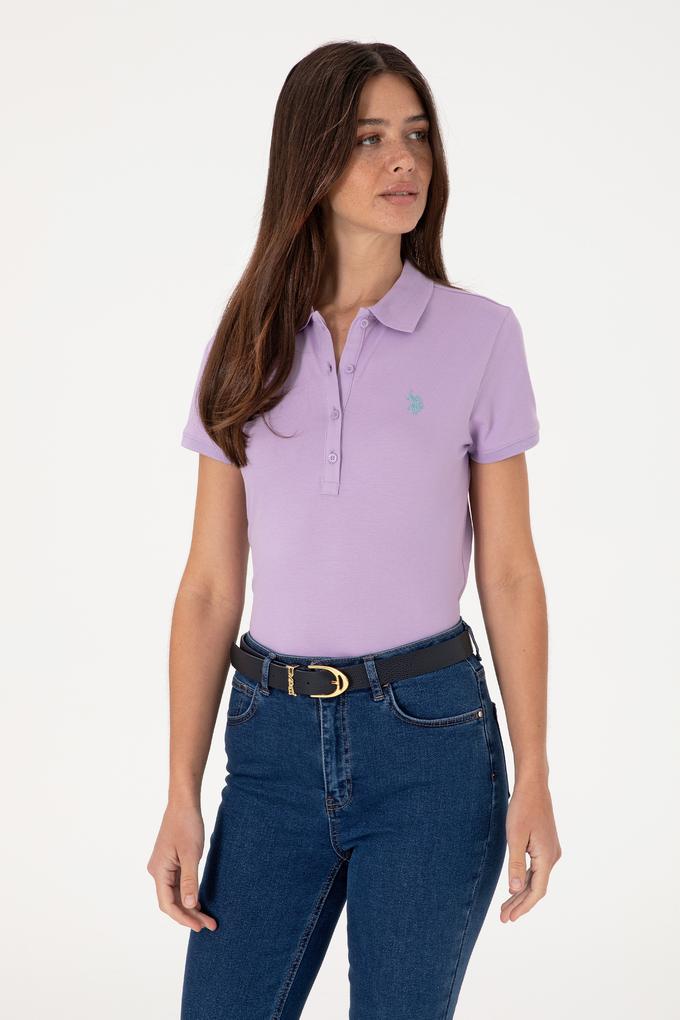 Kadın Lila Basic Tişört